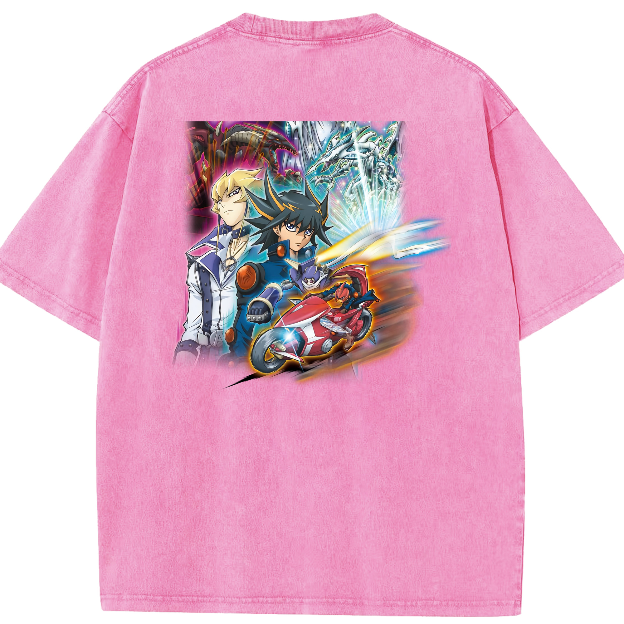 （画像用） 遊☆戯☆王 Yu-Gi-Oh! 綿100% ヴィンテージ風 半袖Tシャツ（背面プリント）